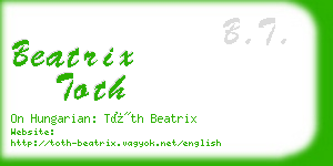 beatrix toth business card